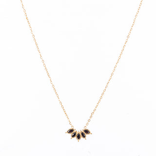 Go Dutch Label Collier waaier zwarte stenen
