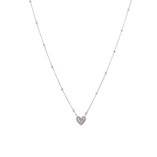 Kopen zilver Go Dutch Label Collier Crystal hart