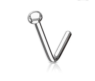 Neusstud Sterling Zilveren met rond gekleurd bolletje goud (1.5mm-2mm)