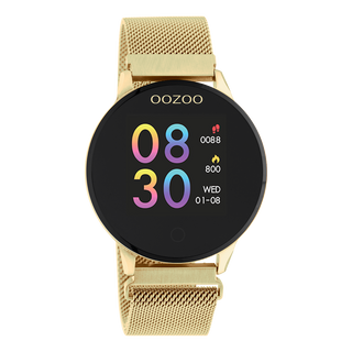 OOZOO Smartwatches – Unisex – Goldfarbenes Metallarmband Q00121