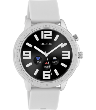 OOZOO Smartwatches - unisex - White Display Smartwatch - Stonegrey Q00311 (45MM)