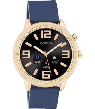 OOZOO Smartwatches – Unisex – Smartwatch mit blauem Display – Blau Q00326 (45 mm)