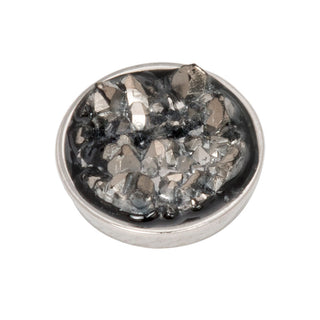 Kaufen silber iXXXi-Füllring Top Part-Drusy Dunkelgrau (7MM)