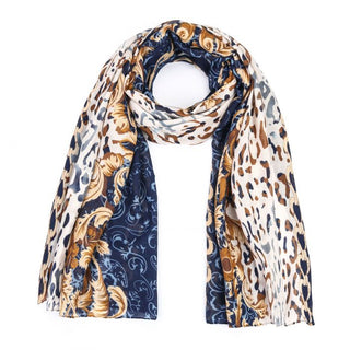 Kopen blauw Bijoutheek Sjaal (Fashion) bloemen