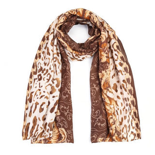 Kopen khaki Bijoutheek Sjaal (Fashion) bloemen