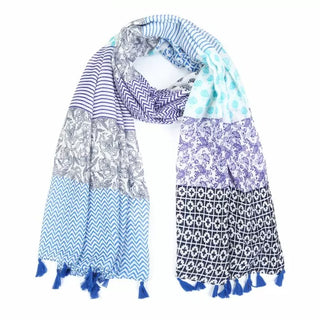 Koop blue Bijoutheek Scarf (Fashion) Different Patterns (90 x 180cm)