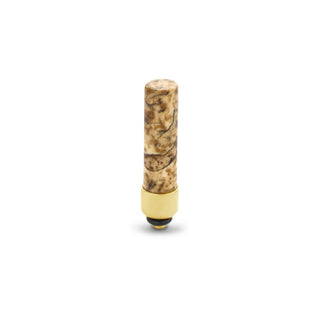 Koop dark-brown Melano Twisted Meddy Gemstone Cylinder (10MM)