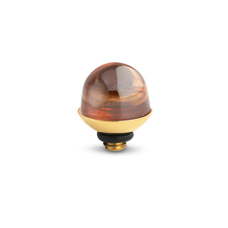 Koop brown Melano Twisted Meddy Bulb Gold (8MM)