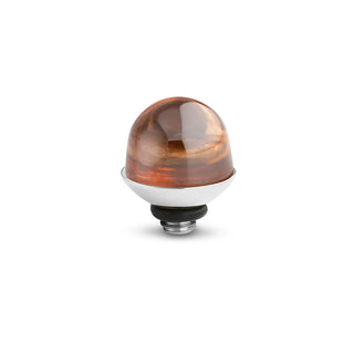 Koop brown Melano Twisted Meddy Bulb Silver (8MM)