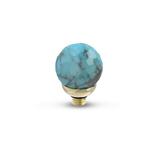 Kopen turquoise Melano Twisted Gemstone Facet Ball Steentje (8MM)