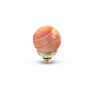 Koop red Melano Twisted Gemstone Faceted Ball Stone (8MM)