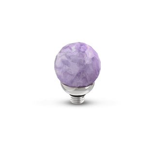 Melano Twisted Gemstone Faceted Ball Stone (8MM)
