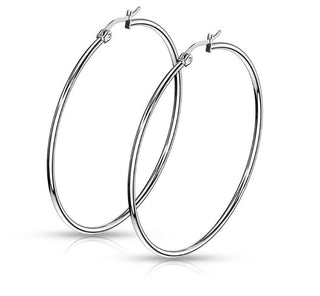 Sterling zilveren oorringen breedte 20mm (LENGTE 20-60MM)
