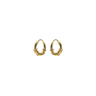 Karma Bali hoop oorringen Goud (10MM)