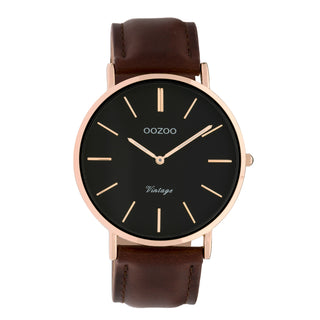 Oozoo Vintage watch-C9834 brown/black (40mm)