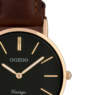 Oozoo Vintage watch-C9839 brown/black (32mm)