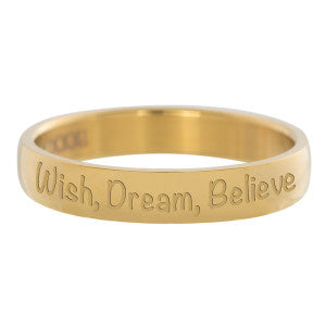iXXXi invulring Wish Dream, Believe Goud 4mm