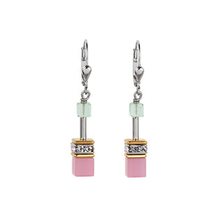 Coeur de Lion sieraad Geocube Oorbel pink