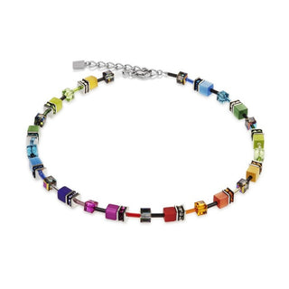 Coeur de Lion Geocube Ketting multicolour rainbow goud