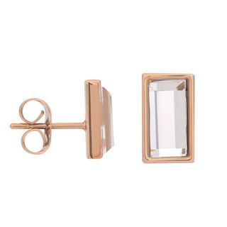 Koop rose iXXXi Jewelry Stud earring design rectangle (10MM)