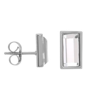 Kopen zilver iXXXi Jewelry Oorknop design rectangle (10MM)