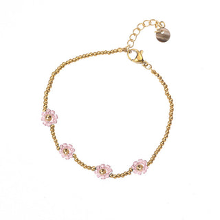 Kaufen rosa Go Dutch Label Armband 4 Blumen