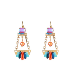 Kopen multi Go Dutch Label Oorhangers halve circle met stenen