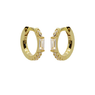 Karma Ohrringe Strass Baguette