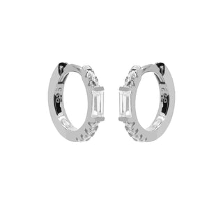 Karma Ohrringe Strass Baguette