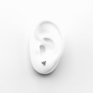 Karma Symbols Earring XL Pyramid Silver