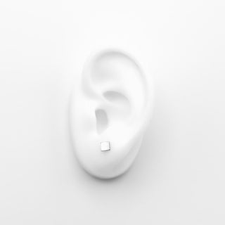 Karma Symbols Earring Square Silver