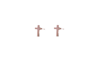 Koop rose Go Dutch Label cross earring