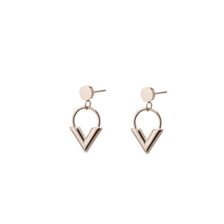 Koop rose Go Dutch Label 'V' earring