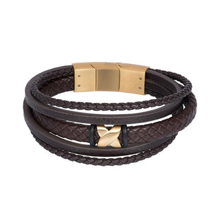iXXXi Jewelry Herrenarmband Elias Brown (LÄNGE: 21,5 cm)