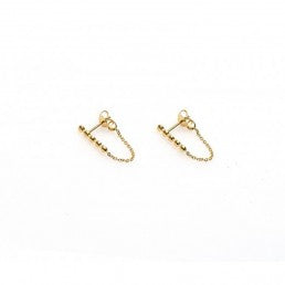 Karma chain earring drops gold