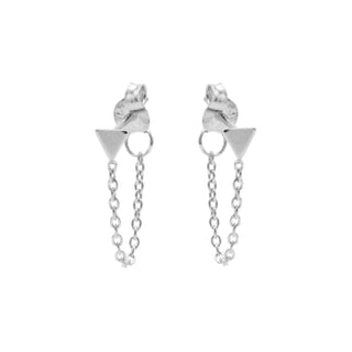 Karma oorbel Chain Triangle