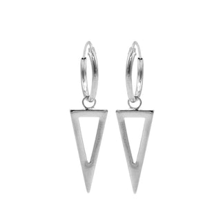 Karma Symbols oorbel Open Long Triangle