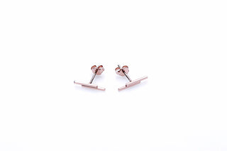 Koop rose Karma Symbols Ear stud double square