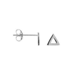 Karma Symbols ear stud open triangle silver