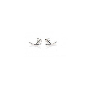 Karma Symbols Earring XL Curved Silver