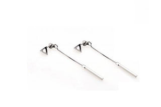 Karma Pull Through Earring Open Triangle