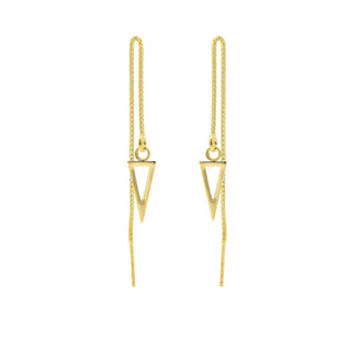 Karma earring pull through triangle
