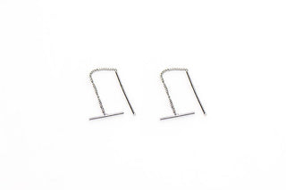 Kopen zilver Karma pull through oorbel tube