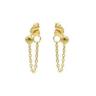 Koop gold Karma Earring Chain Ball