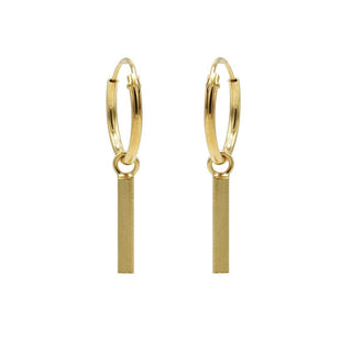 Kopen goud Karma Symbols oorbel Square