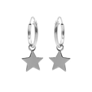 Kopen zilver Karma symbols oorbel star