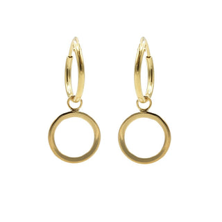 Koop gold Karma symbols earring open circle