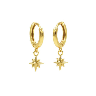 Kopen goud Karma - Hinged Hoops Symbols Morningstar
