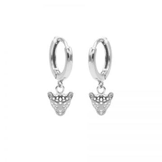 Kopen zilver Karma hinged hoops symbool leopard
