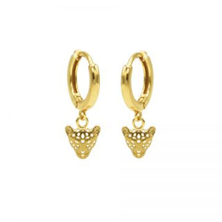 Karma hinged hoops symbool leopard